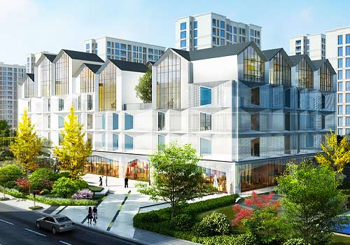 London Design Winner - Zhejiang Univ. Urban & Rural Planning and Design/Chen Zhijun/Hu Lijian/Zhan Songsong/Yu Senwei - Longyou Wen Cheng Housing Proj: Neighbor Ctr & Kdgtn