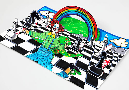 London Design Awards - Colored Pencil in a Black-and-White 