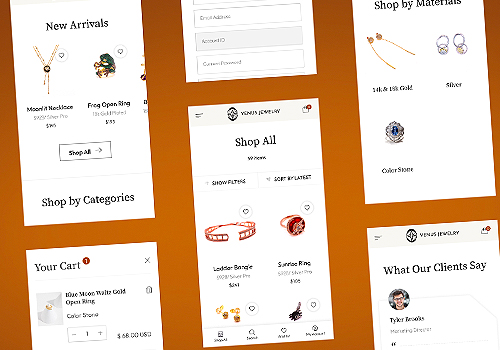 London Design Winner - Danting Li - Venus Jewelry E-commerce Website Design