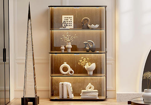London Design Winner - Shenzhen VISIMI Trading Co.,Ltd - Rounded-Corner Glass Display Cabinet