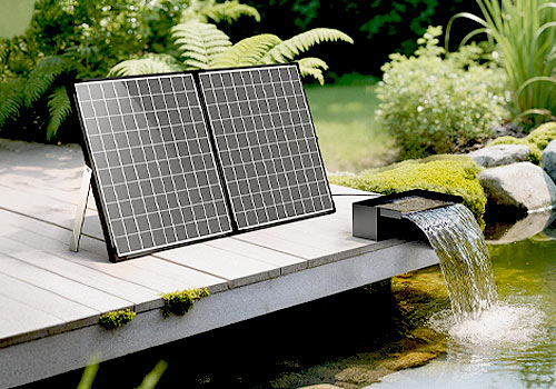 London Design Awards - 55W Solar Stainless Steel Waterfall Pump System