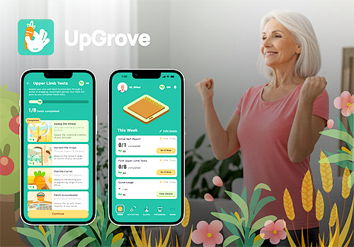 London Design Winner - Xinke Wu - UpGrove: A Gamified App for Upper-Limb Self-Assessment